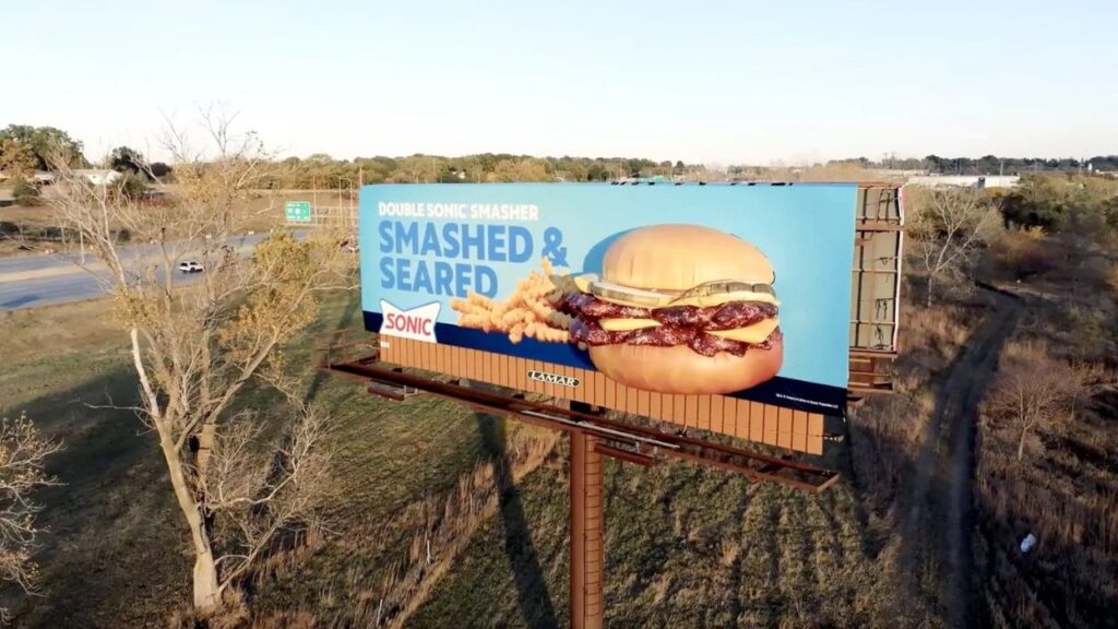 3d billboard inflatable hamburger